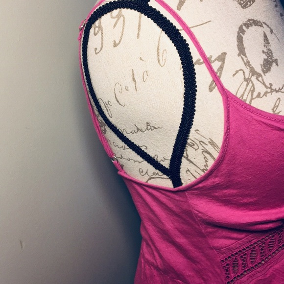 Zara Collection tiered fuchsia tank top M - Picture 5 of 8